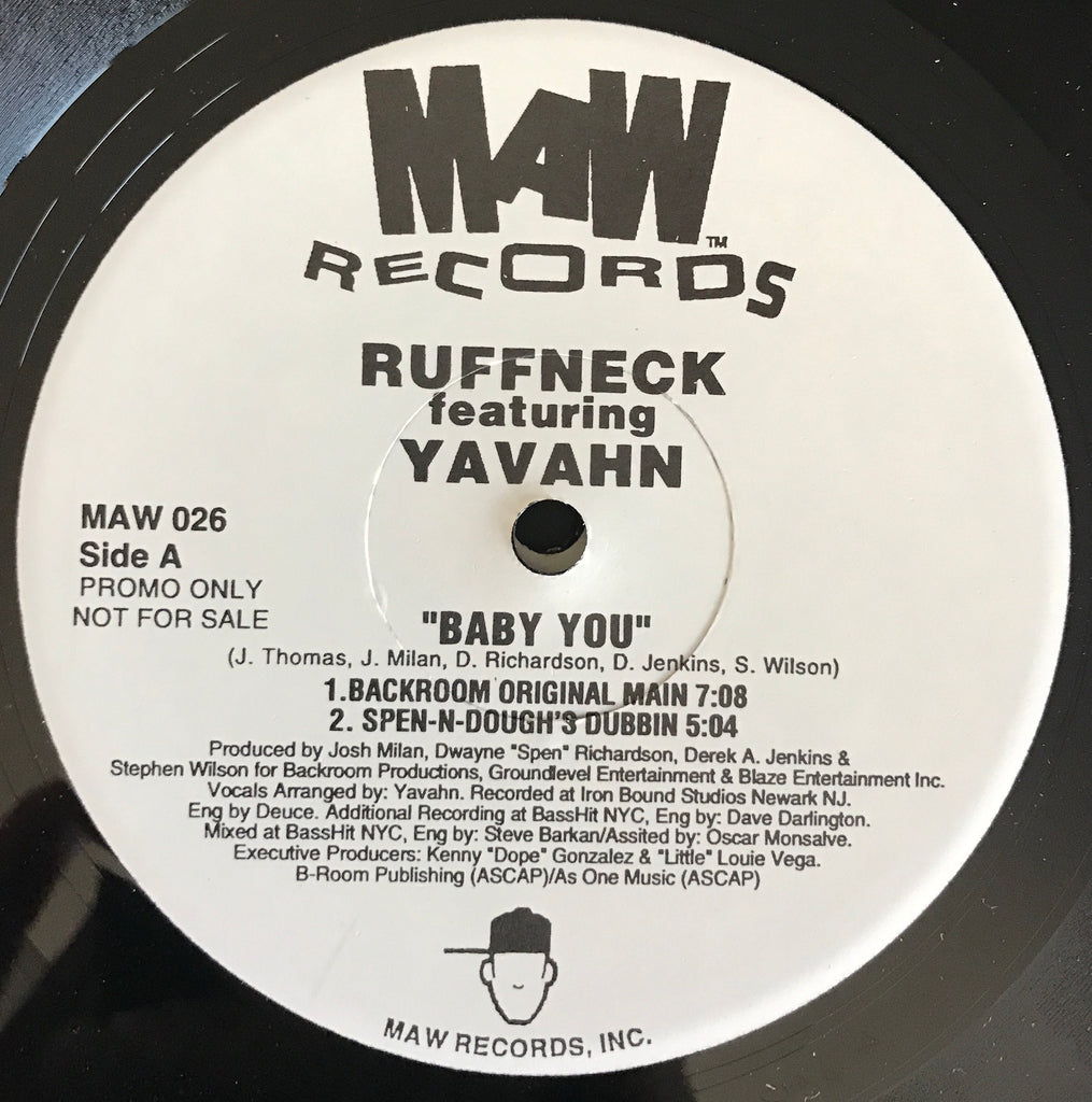 Maw-026 Baby You - Ruffneck Feat. Yavahn (Double Pack Promo)