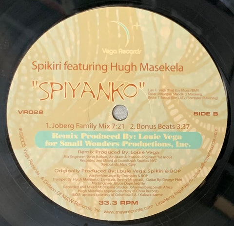 VR - 022 Spiyanko Spikiri Featuring Hugh Masekela