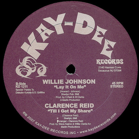 KD-1211 Come On Baby - The Beginning Of The End / Lay It On Me - Willie Johnson Till I Get My Share - Clarence Reid
