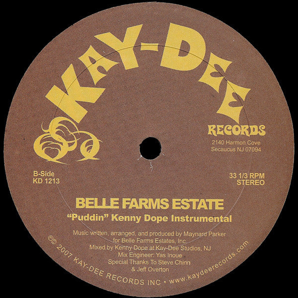 KD-1213 Puddin' Kenny Dope Mixes Belle Farms Estates – Kay-Dee Records