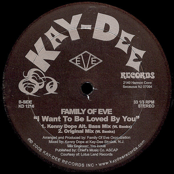 KD-1216 Family Of Eve - I Wanna Be Loved By You / Kenny Dope