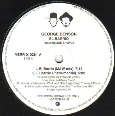 MR-016 The Ghetto / El Barrio Feat. Joe Sample - George Benson