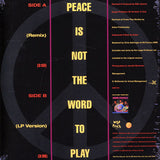#710 Peace Is Not The Word To Play (RED VINYL) - Main Source