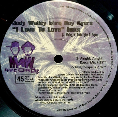Maw-054 I Love To Love (Pasta Boys Remix) - Jody Watley