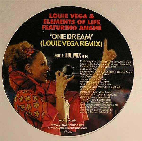VR - 050 One Dream - Louie Vega & Elements Of Life Featuring Anane 