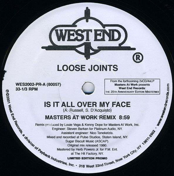 MR-035 Is It All Over My Face - Loose Joints (Masters At Work)