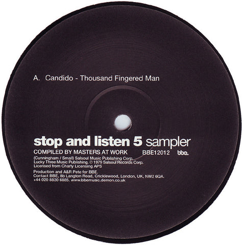 22-028 Coro Miyare - Fania All Stars / Thousand Finger Man - Candido / Stop And Listen 5 Sampler 12"