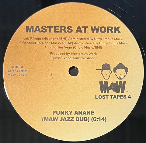 Maw - 2029 Funky Anane / Maw Want You - Masters At Work