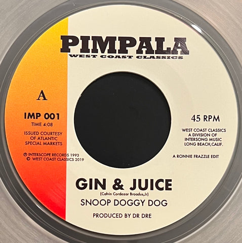 #1159 Gin & Juice / Jus Like Compton - Snoop Doggy Dog & DJ Quik (Clear Vinyl)