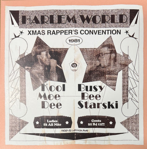 #1193 Harlem World Xmas Rapper's Convention 1981  With kool Moe Dee / Busy Bee / Starski