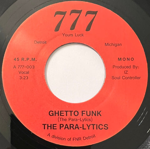 #881 Ghetto Funk / Instrumental - The Para-lytics