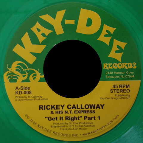 KD-008 Gettin' It Right (Kenny Dope Edit) - Rickey Calloway