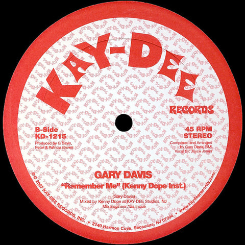 KD-1215 Remember Me / Kenny Dope Mix - Gary Davis