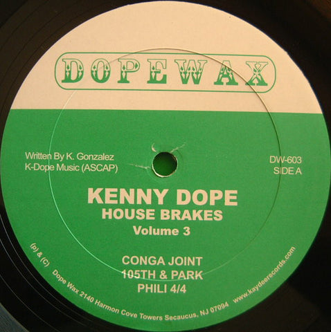 DW-603 Kenny Dope - House Brakes Vol.3