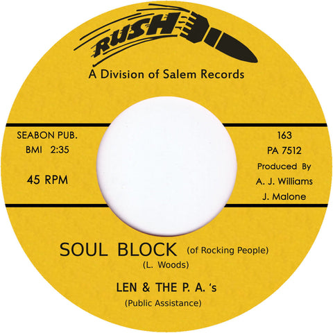 # 90 Soul Block / Believe Me - Len & The P.A.'s
