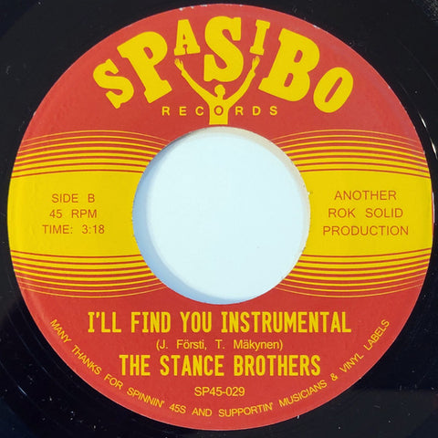 #991 Hey Girl / I'll Find You Instrumentals - The Stance Brothers