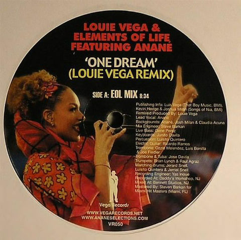 VR - 050 One Dream - Louie Vega & Elements Of Life Featuring Anane