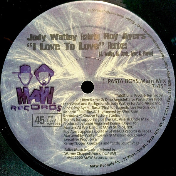 Maw-054 I Love To Love (Pasta Boys Remix) - Jody Watley